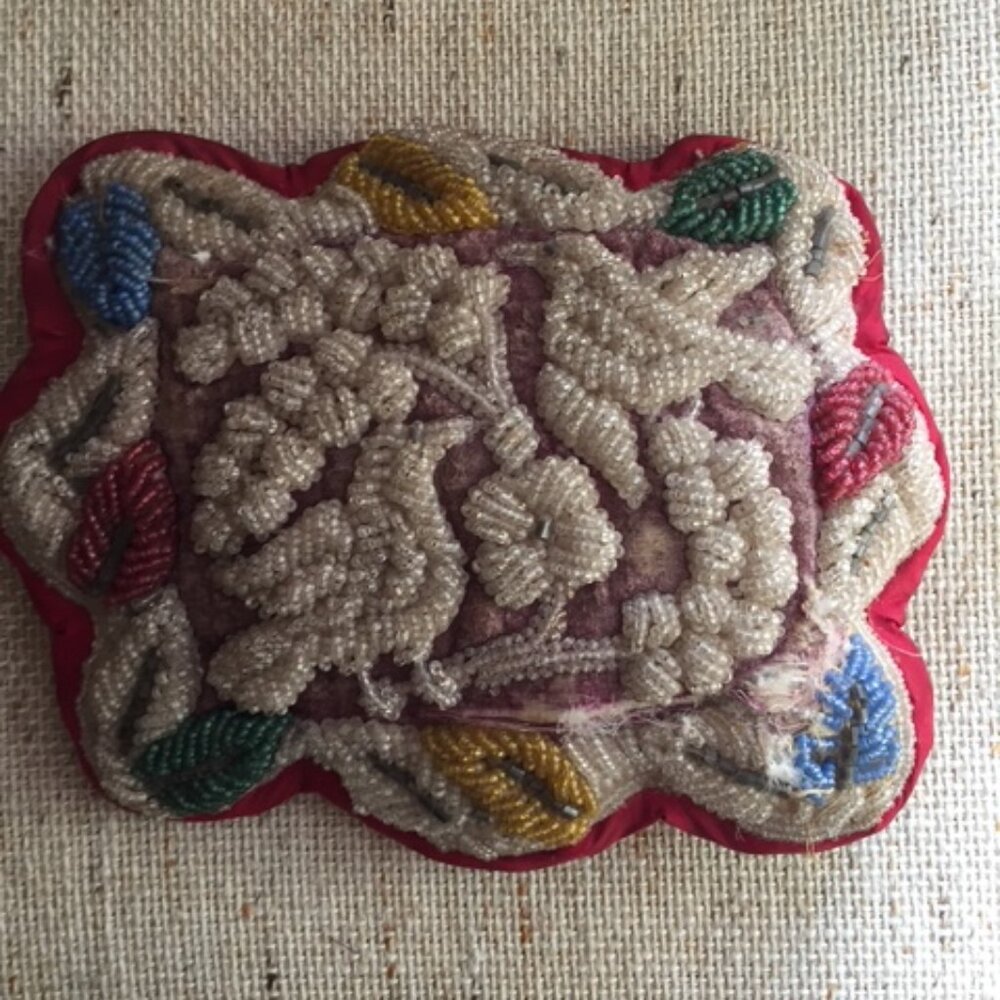 Beaded Vintage Pillow